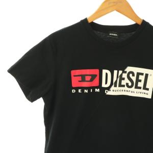 DIESEL ロゴプリント Tシャツ カットソー 半袖 L ブラック /HK OS AD