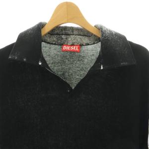 DIESEL K-Lorenzo-SS ニット ポロシャツ プルオーバー XL ブラック /DF OS AD