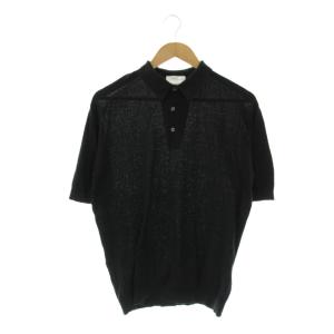 コットン ポロシャツ 半袖 XL ネイビー /HK OS AD