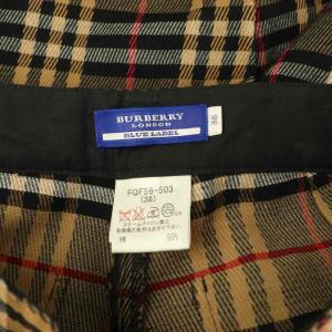 BURBERRY BLUE LABEL コットンノバチェックテーパードパンツ 38 ブラウン /MY OS