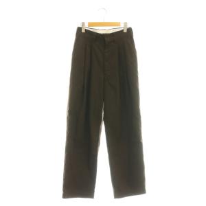 TOMBOY PANTS テーパードパンツ タック 36 ブラウン /DF OS