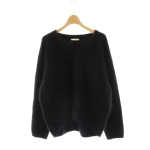 24AW Fur V Nuance プルオーバー ニット セーター ブラック /ES OS