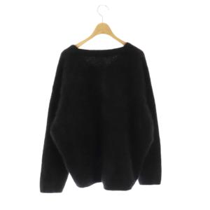 Plage 24AW Fur V Nuance プルオーバー ニット セーター ブラック /ES OS