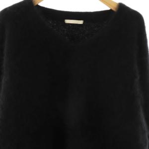 Plage 24AW Fur V Nuance プルオーバー ニット セーター ブラック /ES OS