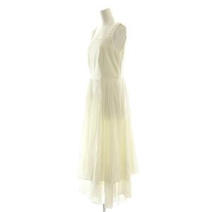 Apuweiser-riche 24SS ワッシャープリーツイレヘムワンピース ロング 1 ホワイト /DF OS