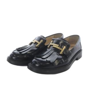 ローファー スリッポン ダブルT タイムレス 36.5 ブラック