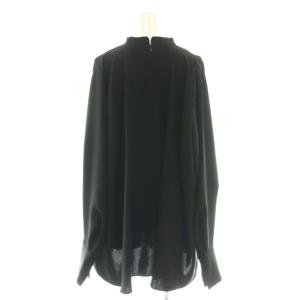 ENFOLD ミリオーネ プリーツ PULLOVER プルオーバー ブラウス 長袖 38 黒 300FS430-1360