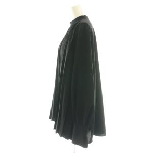 ENFOLD ミリオーネ プリーツ PULLOVER プルオーバー ブラウス 長袖 38 黒 300FS430-1360
