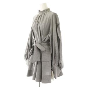 SNIDEL 25AW Sustainable バリエボリュームチュニックブラウス F ブラック ホワイト /ES OS