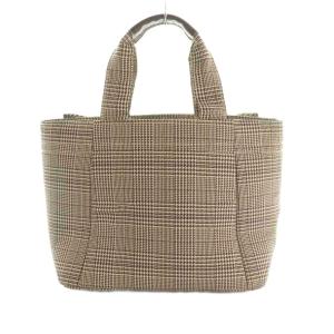 JILL by JILLSTUART ハンドバッグ フリル チェック柄 FR ベージュ 茶 /MI OS