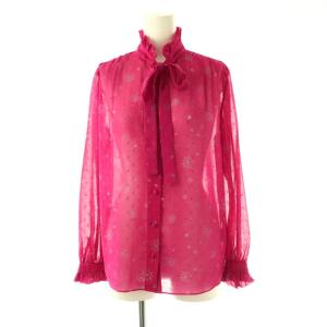 24AW Celestial SF Print Iva ブラウス 長袖 シアー S32 ピンク グレー