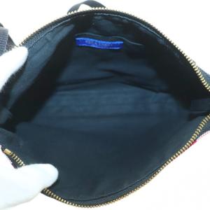 BLUE LABEL CRESTBRIDGE ショルダーバッグ キャンバス チェック柄 赤 ベージュ 黒 /MI OS