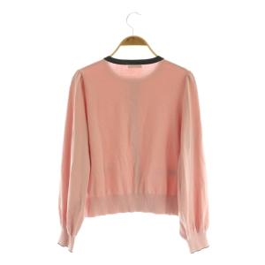 TO BE CHIC レーヨンポリエステル ニットカーディガン 長袖 ストレッチ 40 ピンク /MY OS