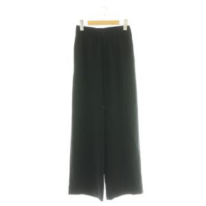 25SS ジョーゼットイージーパンツワイドパンツ 34 ブラック /DF OS