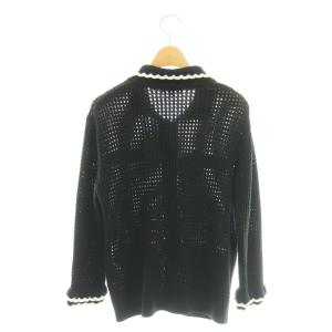 yori 25SS コンパクトクロシェニットジャケット 38 ブラック