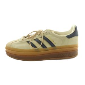 GAZELLE BOLD スニーカー シューズ US7 24.0cm オフホワイト 紺 ベージュ JQ5126