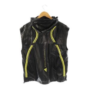 adidas by Stella McCartney TruePace ランニングベスト ジップアップ S ブラック イエロー /DO OS