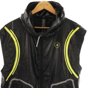 adidas by Stella McCartney TruePace ランニングベスト ジップアップ S ブラック イエロー /DO OS
