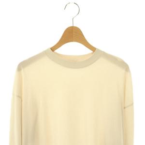ATON 25AW FRESCA NUBUCK ロングスリーブTシャツ カットソー 01 ベージュ /DF OS