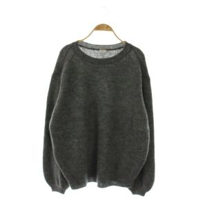 モヘヤミックスボリュームスリーブプルオーバー ニット セーター チャコールグレー /ES OS
