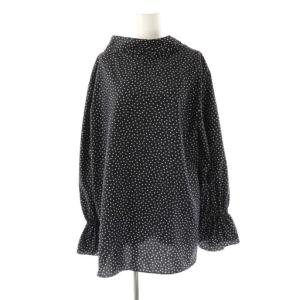 25AW フリルカラーフレアスリーブブラウス 長袖 ネイビー ホワイト /DO OS