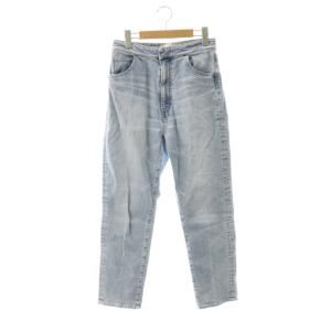 25SS ハイライズ美脚ストレッチテーパードデニムパンツ ジーンズ 38 ライトブルー /DO OS