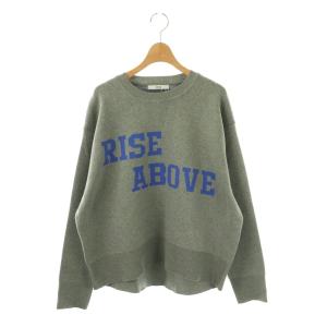 24AW RISE ABOVE ロゴニット セーター F グレー ブルー /ES OS