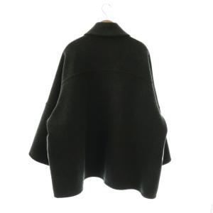 DES PRES 24AW ウールモッサ ステンカラーミディコート F ダークグレー