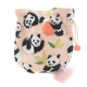 ラブラリーバイ コロコロパンダ 巾着 ポーチ ピンク /SR SH