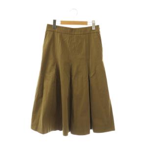 HIGH DENSE COTTON TWILL スカート フレア ロング 3 カーキ /HK OS