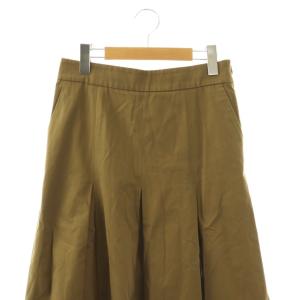 MARGARET HOWELL HIGH DENSE COTTON TWILL スカート フレア ロング 3 カーキ /HK OS