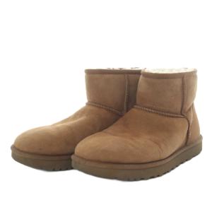 UGG australia Classic Mini II ムートンブーツ ショート フラット スエード US7 ブラウン 1016222