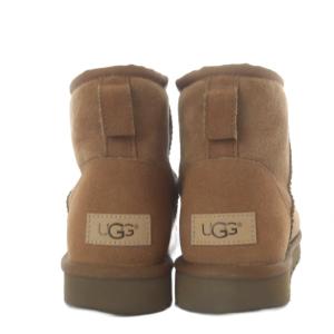 UGG australia Classic Mini II ムートンブーツ ショート フラット スエード US7 ブラウン 1016222