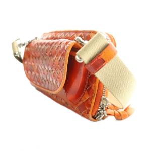 BOTTEGA VENETA ウォレットバッグ イントレチャート ショルダー オレンジ /SS OS OH