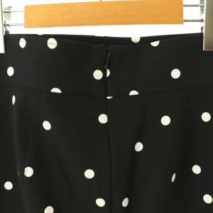 SNIDEL 25SS シンプルタイトスカート ドット 水玉 0 ブラック ホワイト /ES OS
