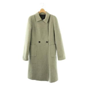 アンゴラ ウール混 ロングコート アウター グレー /NR OS