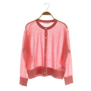 25SS パーフェクトサマーUVカーディガン ニット 長袖 クルーネック ピンク /MY OS