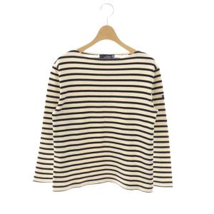 バスクシャツ カットソー ボーダー US32 ブラック ライトベージュ /CX OS