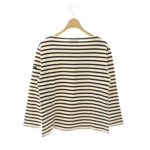 SAINT JAMES バスクシャツ カットソー ボーダー US32 ブラック ライトベージュ /CX OS