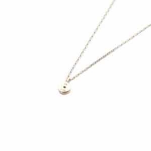 agete サークルネックレス K10 ダイヤ0.03ct イエローゴールド /SR SH