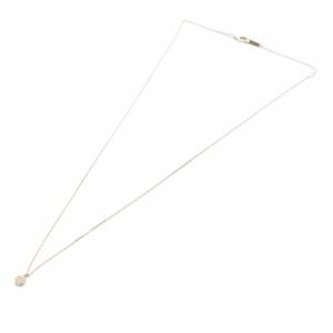 agete サークルネックレス K10 ダイヤ0.03ct イエローゴールド /SR SH