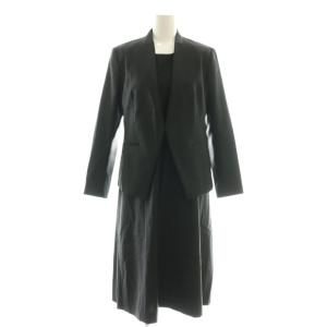 EXECUTIVE DONNA EUOT スーツ セットアップ ジャケット×ワンピース 36 38 ブラック