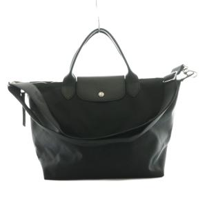 ル プリアージュ トートバッグ ナイロン レザー 黒 ブラック /SS OS