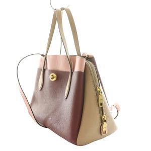 COACH 2WAYバッグ ハンド ショルダー レザー 赤紫 レッドパープル /SS OS