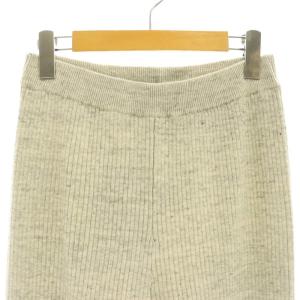 Plage 25SS jazz linen rib パンツ リブニット イージー 36 グレー /DF OS
