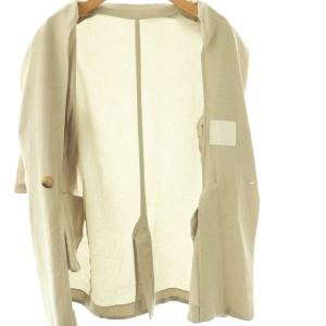 GALLARDAGALANTE 25SS ハーフスリーブジャケット 薄手 五分袖 F ベージュ /NR OS
