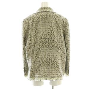 CHANEL 04A P23949V14148 ココマークボタン ツイードジャケット 42 グレージュ