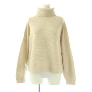 ウールカシミヤ タートルネックニット プルオーバー M ベージュ