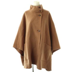 23AW スタンドカラーダブルフェイスポンチョ ウール ベージュ 23020912402230