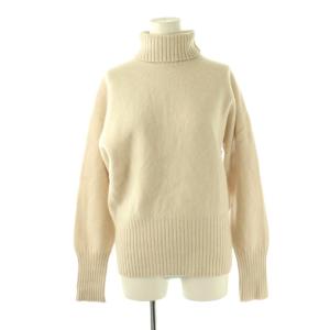 24AW タートルネックニット セーター 長袖 ウール カシミヤ混 ベージュ /NR OS